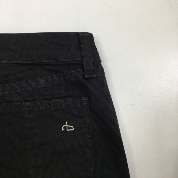 RAG & BONE Chevron Ombre Black Dark Plum Faux Pockets Faux Pockets Skinny Jeans - Picture 12 of 13